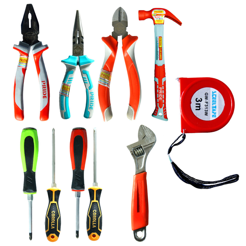 Combo of 8 Items Hardware & Tools - Accurate Store