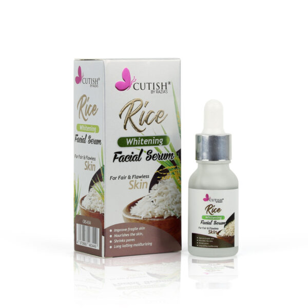 Cutish Rice Whitening Facial Serum – 100% Pure Fermented Rice Water with Avocado Oil & Licorice Root – 15ml - Image 3