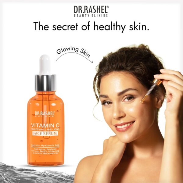 Dr Rashel Vitamin C Brightening & Anti-Aging Serum Combo – Face + Eye – 30ml - Image 14