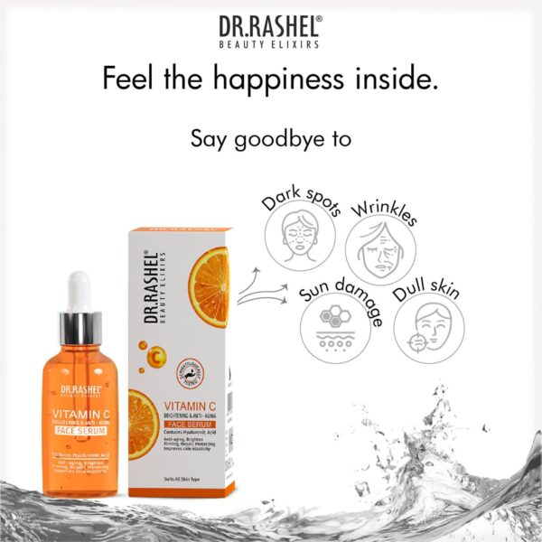 Dr Rashel Vitamin C Brightening & Anti-Aging Serum Combo – Face + Eye – 30ml - Image 13
