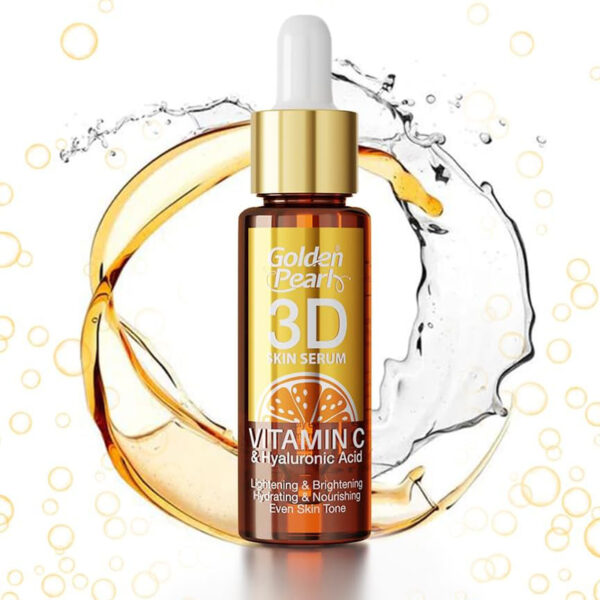 Golden Pearl 3D Skin Serum – Vitamin C + Hyaluronic Acid + Alpha-Arbutin + Vitamin B3 – 20ml - Image 10
