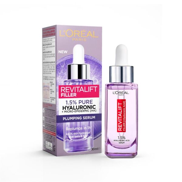 L'Oréal Paris Revitalift Filler 1.5% Hyaluronic Acid Plumping Serum – 15ml - Image 10