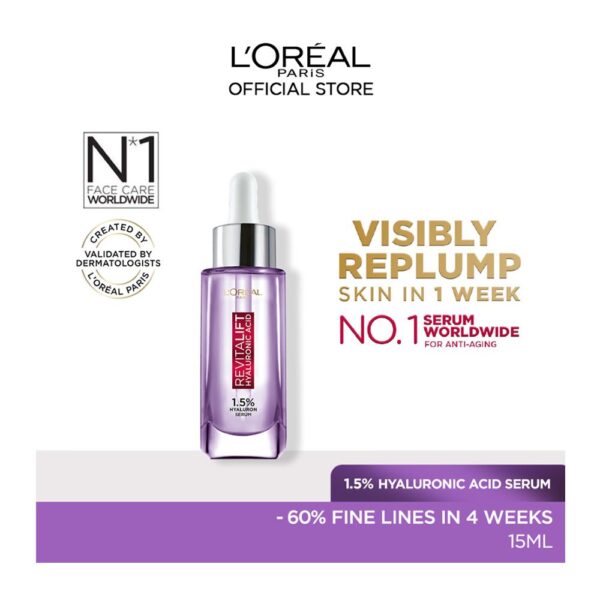 L'Oréal Paris Revitalift Filler 1.5% Hyaluronic Acid Plumping Serum – 30ml - Image 7