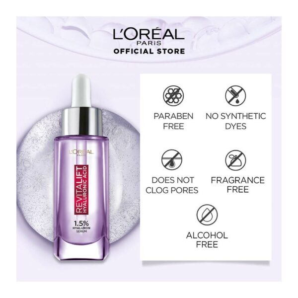 L'Oréal Paris Revitalift Filler 1.5% Hyaluronic Acid Plumping Serum – 30ml - Image 8