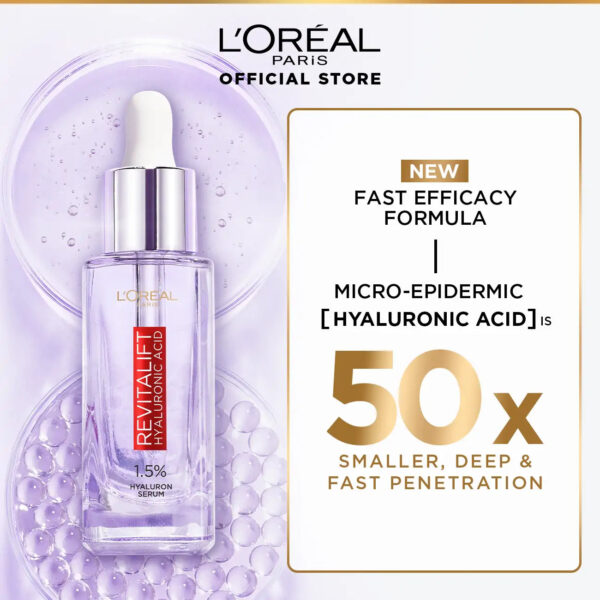 L'Oréal Paris Revitalift Filler 1.5% Hyaluronic Acid Plumping Serum – 30ml - Image 17