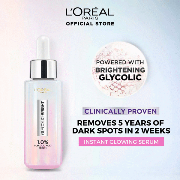 Loreal Paris - Glycolic Bright Instant Glowing Face Serum - 30ml - Image 5
