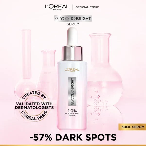 Loreal Paris - Glycolic Bright Instant Glowing Face Serum - 15ml - Image 4