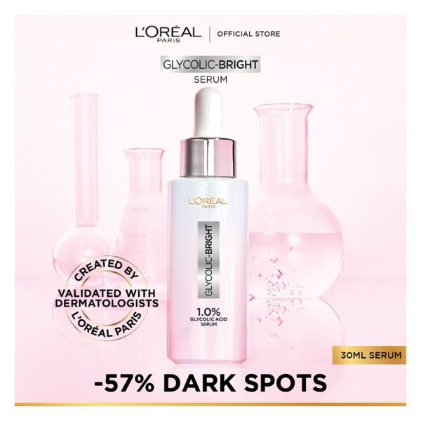 Loreal Paris - Glycolic Bright Instant Glowing Face Serum - 30ml - Image 8