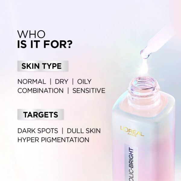 Loreal Paris - Glycolic Bright Instant Glowing Face Serum - 15ml - Image 7