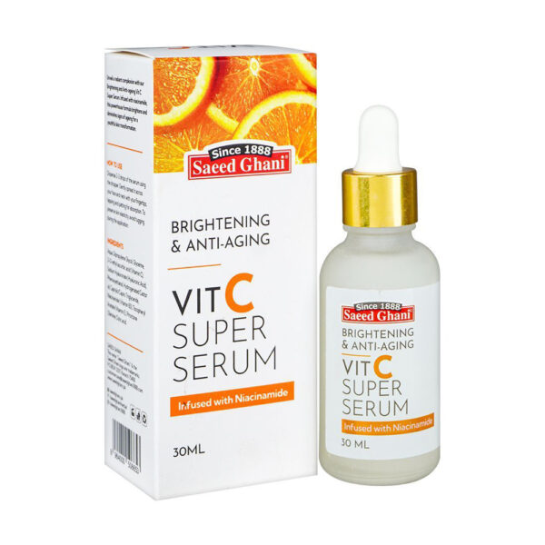 Saeed Ghani Brightening & Anti-Aging Vit C Super Serum with Niacinamide – 30ml - Image 4