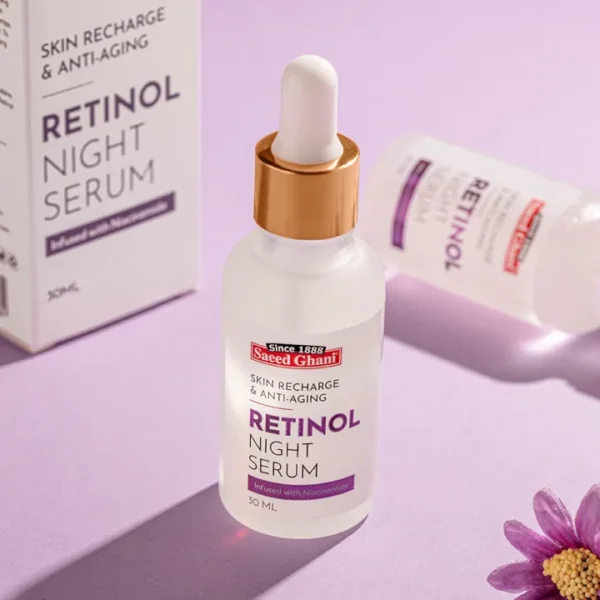 Saeed Ghani Retinol Night Serum – Skin Recharge & Anti-Aging – 30ml (With Niacinamide) - Image 8