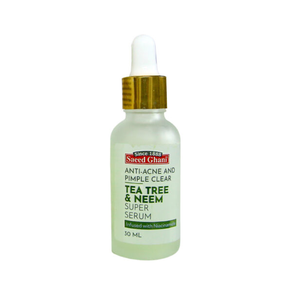 Saeed Ghani Tea Tree & Neem Super Serum – Anti-Acne & Pimple Clear – 30ml