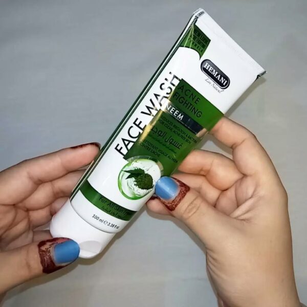 Hemani Acne Fighting Neem Face Wash 100ml – Herbal Cleanser for Acne, Oil & Bacteria Control - Image 2