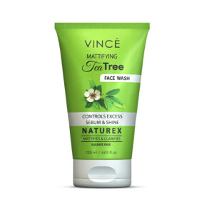 Vince Mattifying Tea Tree Face Wash 120ml – Sulphate-Free Cleanser for Oily & Acne-Prone Skin