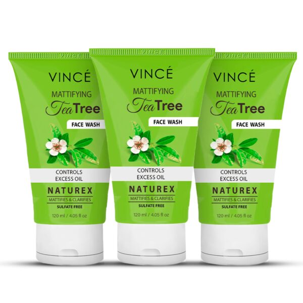 Vince Mattifying Tea Tree Face Wash 120ml – Sulphate-Free Cleanser for Oily & Acne-Prone Skin - Image 6