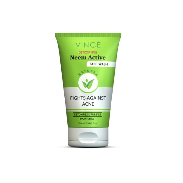 Vince Neem Active Face Wash 120ml – Detoxifying & Sulfate-Free Cleanser for Acne Control - Image 6