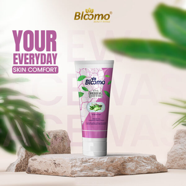 Bloomo Herbal Face Wash 120ml – Aloe Vera, Cucumber & Liquorice for Fresh, Clear Skin - Image 4