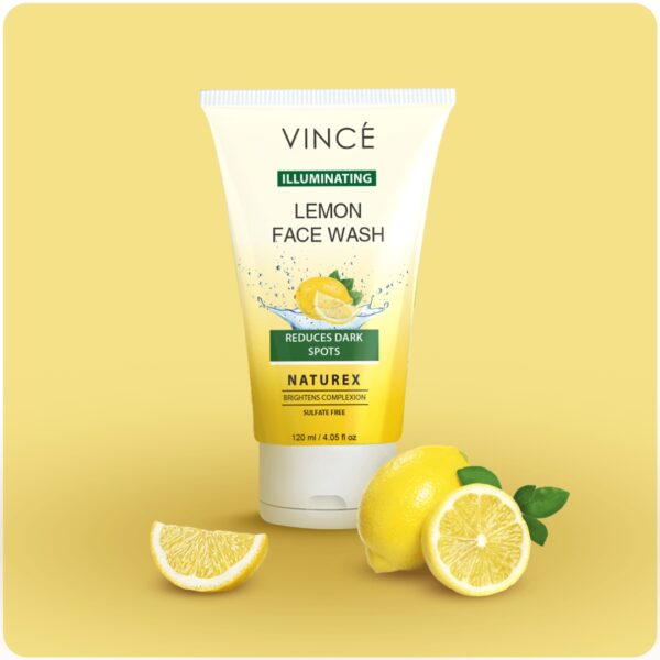 Vincé Lemon Face Wash 120ml – Natural Illuminating Formula to Reduce Dark Spots & Brighten Skin - Image 14