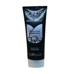 Pond's Bright Miracle Face Wash with Activated Charcoal – Pure Detox & Oil Control (100g)