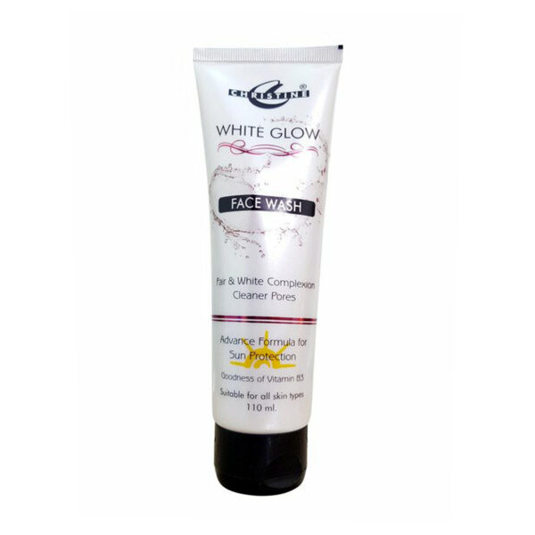 Christine White Glow Face Wash 110ml – Brightening Cleanser with Vitamin B5 & Sun Protection