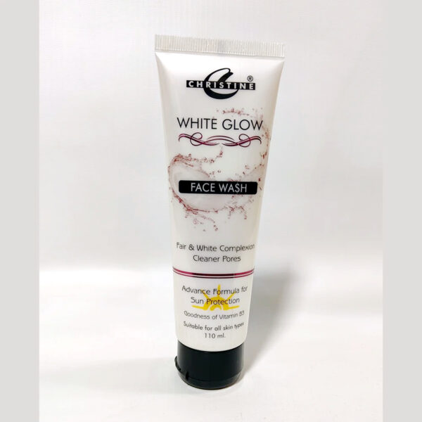 Christine White Glow Face Wash 110ml – Brightening Cleanser with Vitamin B5 & Sun Protection - Image 2