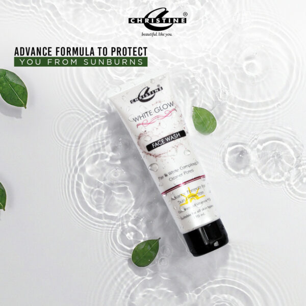 Christine White Glow Face Wash 110ml – Brightening Cleanser with Vitamin B5 & Sun Protection - Image 3