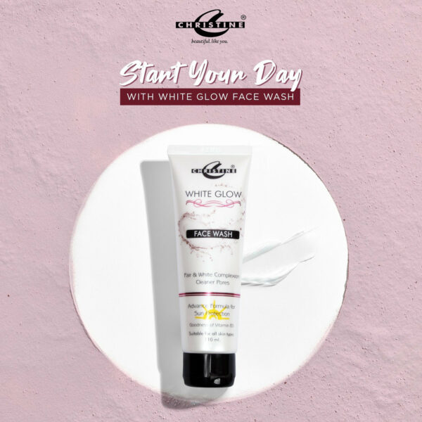 Christine White Glow Face Wash 110ml – Brightening Cleanser with Vitamin B5 & Sun Protection - Image 6