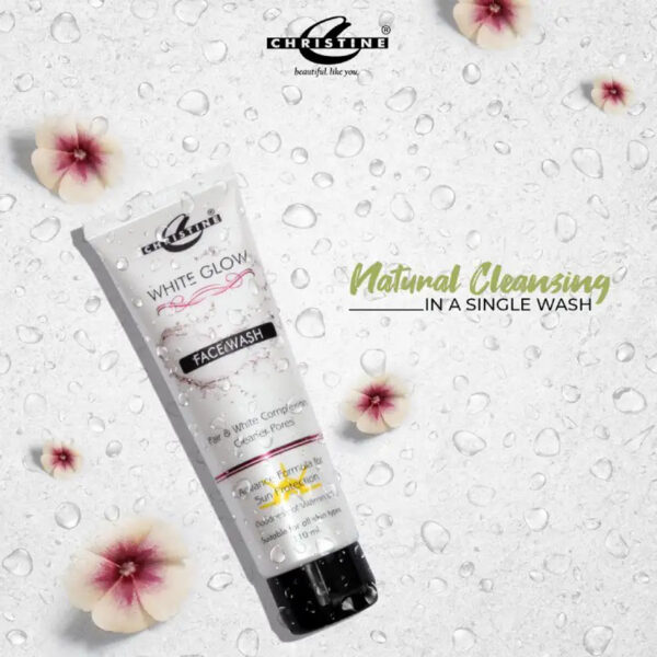 Christine White Glow Face Wash 110ml – Brightening Cleanser with Vitamin B5 & Sun Protection - Image 7
