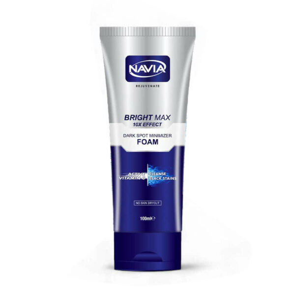 Navia Bright Max 10X Effect Foam – Dark Spot Minimizer Face Wash with Vitamin C (100ml)