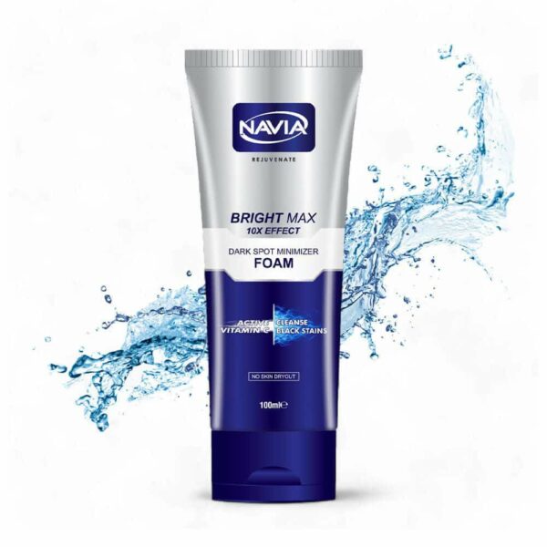 Navia Bright Max 10X Effect Foam – Dark Spot Minimizer Face Wash with Vitamin C (100ml) - Image 2
