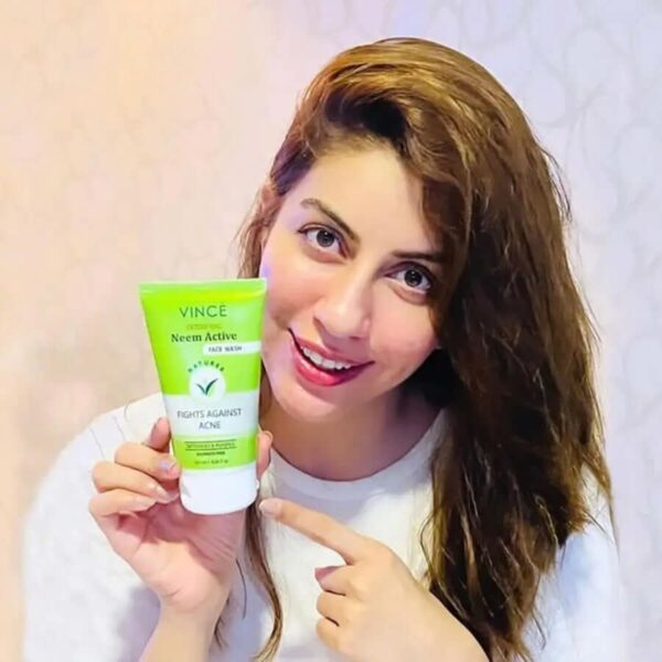 Vince Neem Active Face Wash 120ml – Detoxifying & Sulfate-Free Cleanser for Acne Control - Image 3