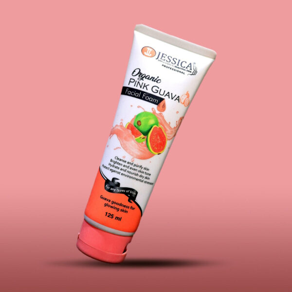 Jessica Organic Pink Guava Facial Foam 125ml – Cleanse, Brighten & Hydrate for Glowing Skin - Image 4