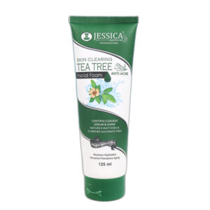 Jessica Skin Clearing Tea Tree Facial Foam 125ml – Anti-Acne, Sulfate-Free & Oil Control Cleanser