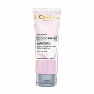 Loreal Paris Glycolic Bright Glowing Daily Cleanser Foam – Exfoliates & Brightens Dull Skin with Glycolic Acid (100ml)