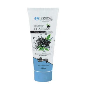 Jessica Detoxifying Activated Charcoal Facial Foam – Deep Pore Cleanser with Green Tea – 125ml