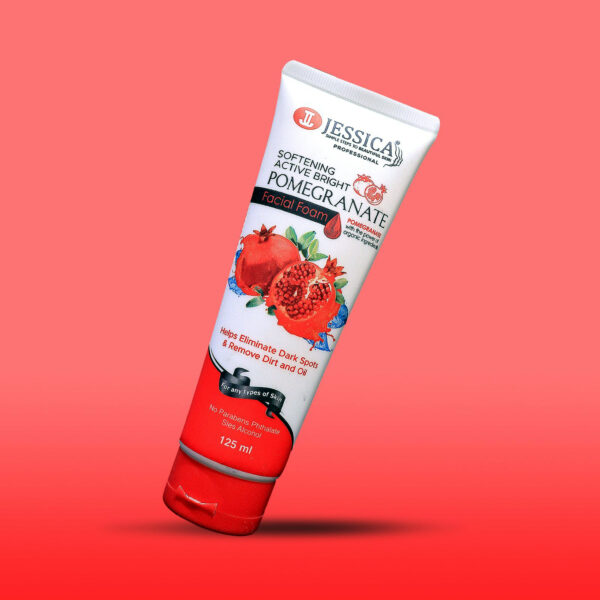 Jessica Pomegranate Facial Foam 125ml – Brightening & Softening Cleanser for Dark Spots and Oily Skin - Image 2