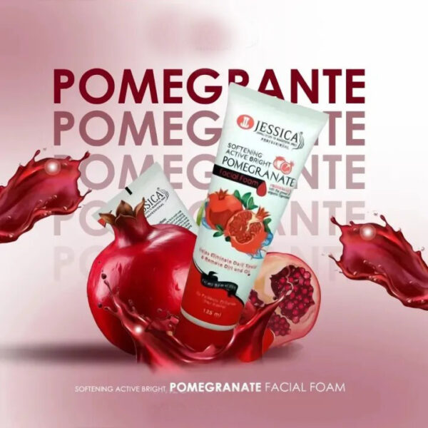 Jessica Pomegranate Facial Foam 125ml – Brightening & Softening Cleanser for Dark Spots and Oily Skin - Image 7