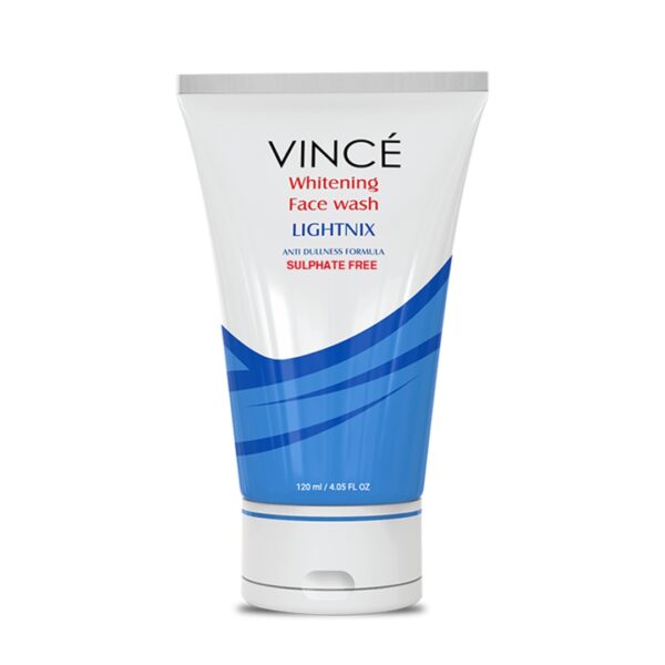 Vince Lightnix Whitening Face Wash 120ml – Sulfate-Free Anti-Dullness Cleanser for Radiant Skin