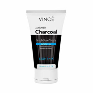 Vince Lightnix Charcoal Scrub Face Wash 120ml – Sulfate-Free, Deep Cleanser for All Skin Types