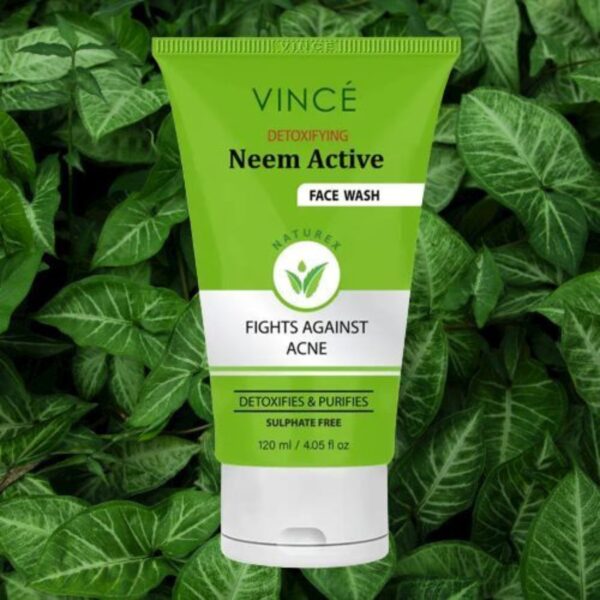 Vince Neem Active Face Wash 120ml – Detoxifying & Sulfate-Free Cleanser for Acne Control - Image 5