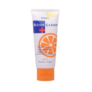 Mistine Acne Clear Vitamin C Facial Foam – Brightening Cleanser for Clear, Radiant Skin