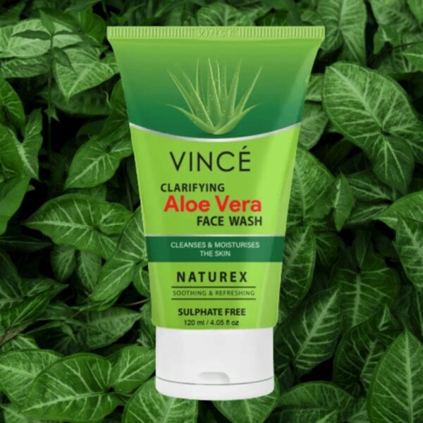 Vince Clarifying Aloe Vera Face Wash 120ml – Hydrating & Soothing Sulfate-Free Cleanser - Image 5