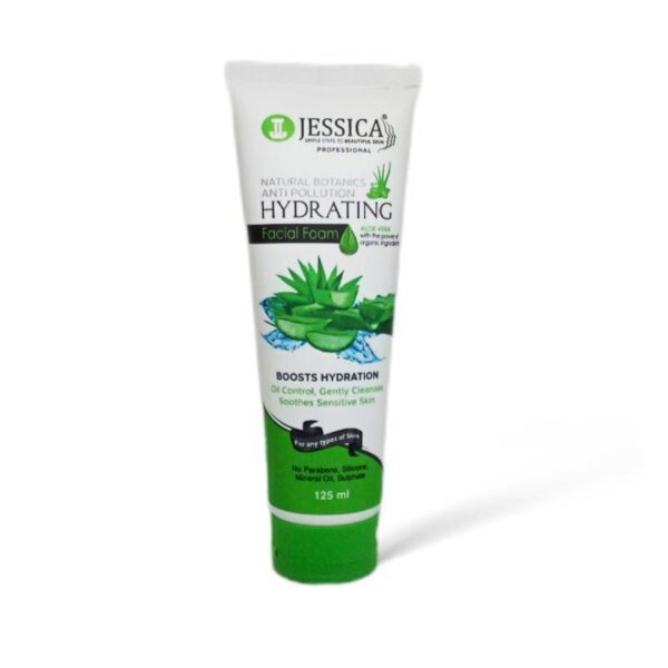 Jessica Hydrating Facial Foam 125ml – Aloe Vera & Vitamin B5 for Sensitive Skin & Oil Control - Image 8