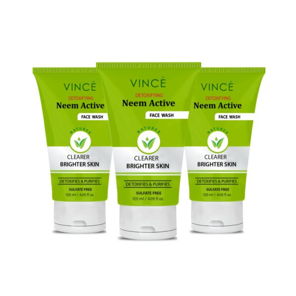 Vince Neem Active Face Wash 120ml – Detoxifying & Sulfate-Free Cleanser for Acne Control - Image 7