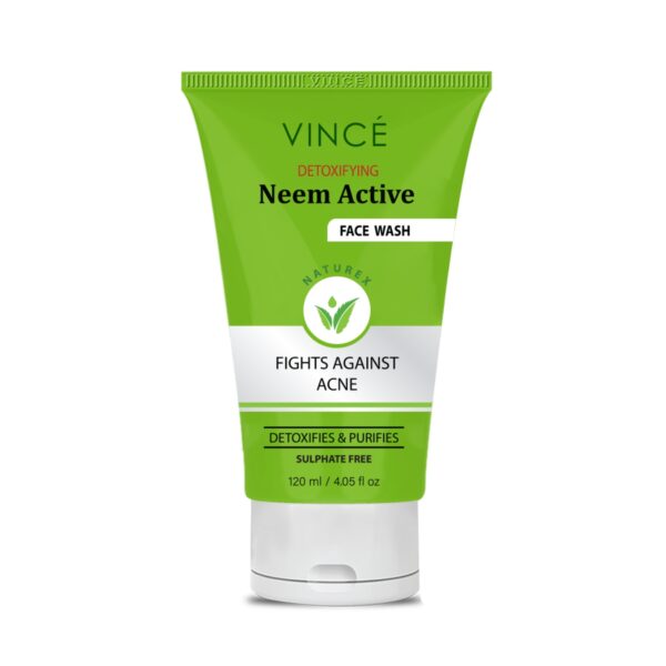 Vince Neem Active Face Wash 120ml – Detoxifying & Sulfate-Free Cleanser for Acne Control