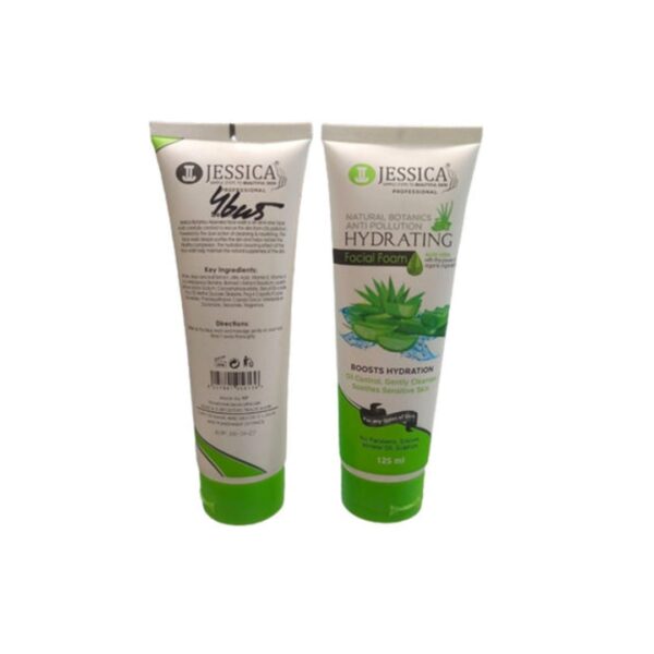 Jessica Hydrating Facial Foam 125ml – Aloe Vera & Vitamin B5 for Sensitive Skin & Oil Control - Image 4