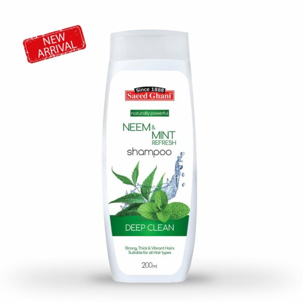 Saeed Ghani Neem & Mint Refresh Shampoo – Deep Clean, Strong & Thick Hair – 200ml - Image 4