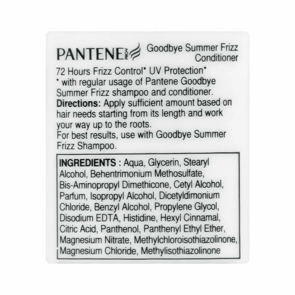 Pantene Pro-V Goodbye Summer Frizz Conditioner – 72HR Frizz Control & UV Protection – 185ml - Image 3