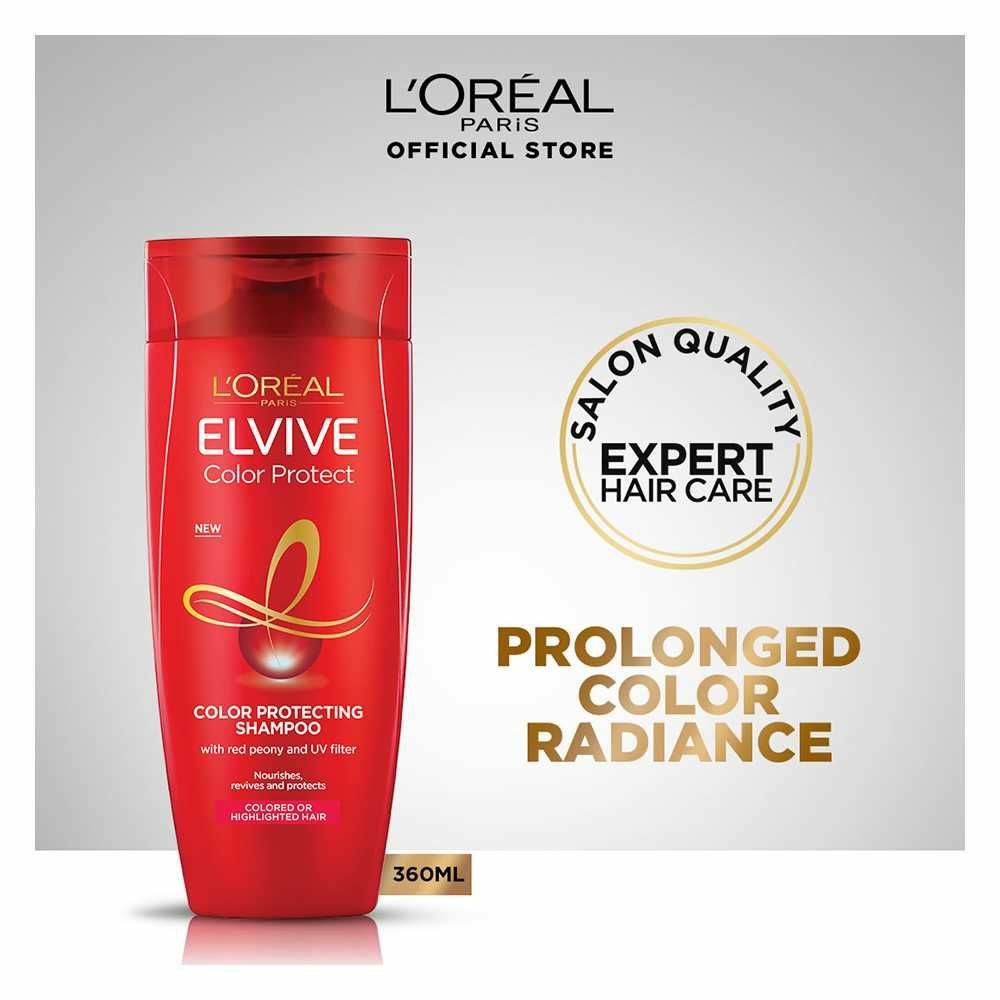 L'Oréal Paris Elvive Color Protect Shampoo – UV Filter & Red Peony – 360ml - Image 2