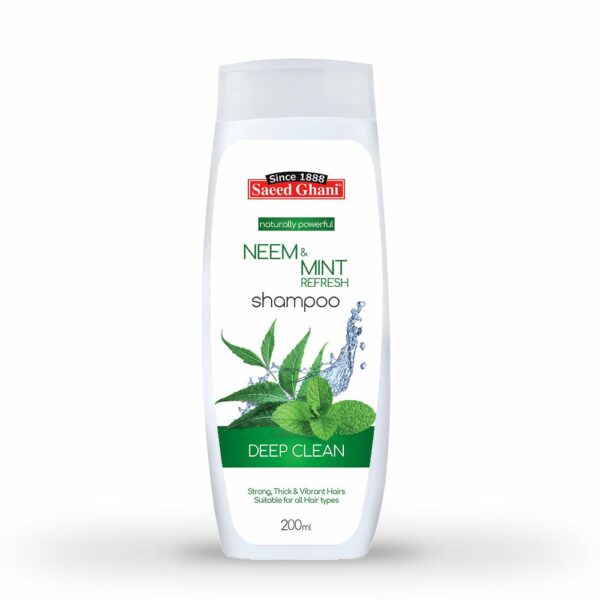 Saeed Ghani Neem & Mint Refresh Shampoo – Deep Clean, Strong & Thick Hair – 200ml